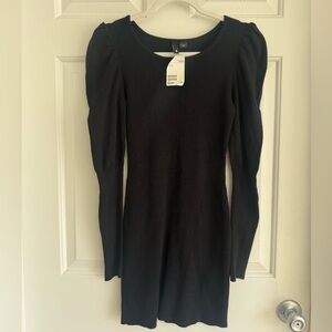 H&M Black Long Sleeve Sweater Dress